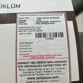 Servis Hizmetleri (0850 840 92 12) Tefal Blender/Kahve Makinesi Arıza