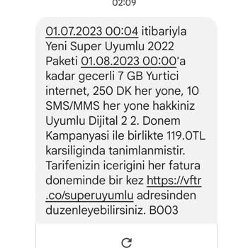 Vodafone Tarife Yenileme Sorunu