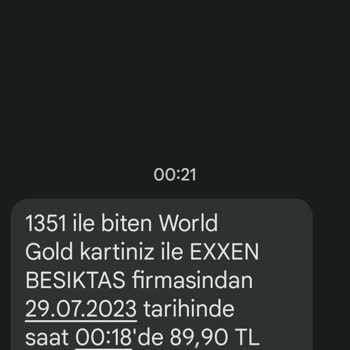 Exxen Beşiktaş İlgim Olmadan Hesabımdan Parası Çekildi