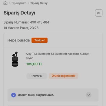 Hepsiburada Garantiye Giden Ürün Hakkında İlgi Göstermiyor