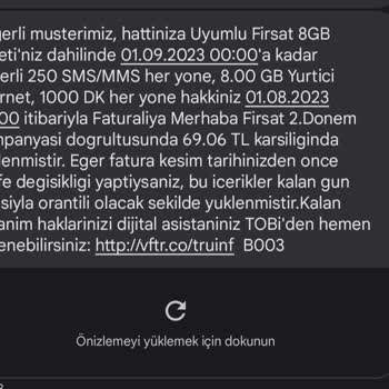 Vodafone Bilgim Dışında, Taahhüdüm Bitmeden Faturaya Ücret Yansıtması