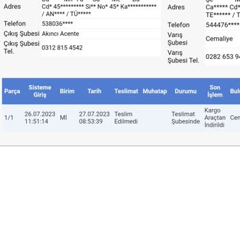 Sürat Kargo Tarafından Teslim Edilmeyen Kargo