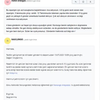 Navlungo Kayıp Ürün Hakkında Davranışları!