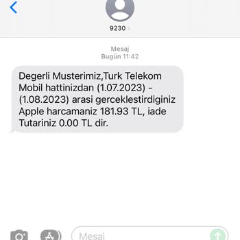 Apple 9230'dan Gelen Mesajlar