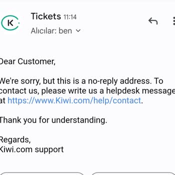 Kiwi.com Aldığım Biletin Parasını Geri Vermemesi!
