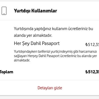 Vodafone Yurt Dışı Mağduriyeti