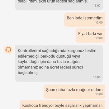 Trendyol Talebim Dışında Ürünüm İptal Edildi