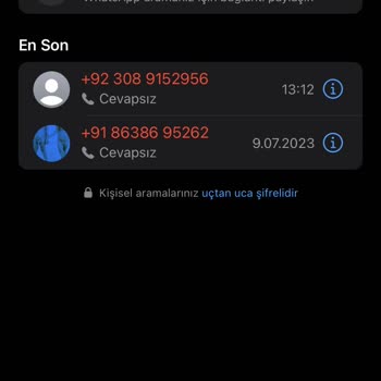 WhatsApp Yabancı Numaralardan Gelem Arama