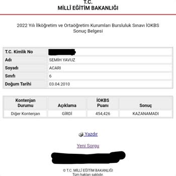 Milli Eğitim Bakanlığı (MEB) 2022 İokbs Bursluluk