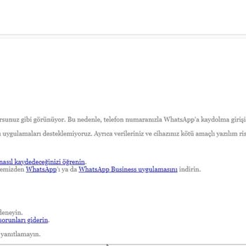 WhatsApp Hesabıma Giremiyorum