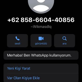 WhatsApp'tan Bilinmeyen No'dan Gelen Merhaba Mesajı