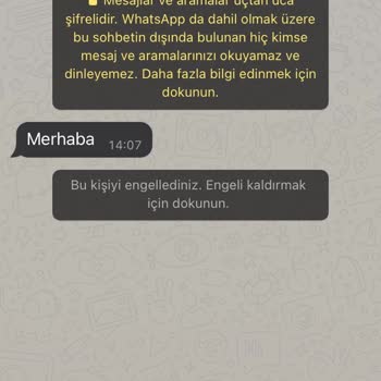WhatsApp'tan Bilinmeyen No'dan Gelen Merhaba Mesajı