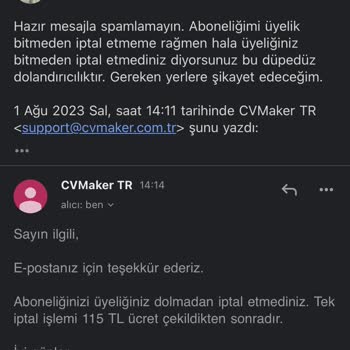 CV Maker İzinsiz Ücret Çekimi