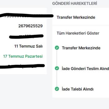 Trendyol Express İadem 15 Gündür Transfer Merkezinde Bekletiliyor!