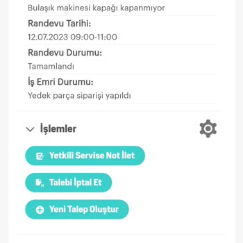 Arçelik Yedek Parça Temin Edilmemesi