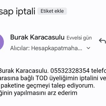 Digiturk Tod Üyelik İptali Mağduriyeti