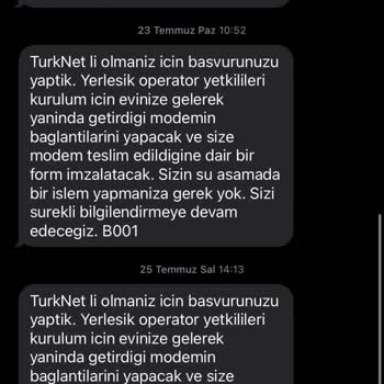 TurkNet İnternet Başvuru Reddi!
