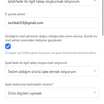 Vivense İade Ve Müşteri Memnuniyeti Aynı Zamanda Geri Dönüş Yok