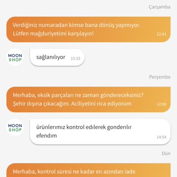 Trendyol Moonshop Hırdavat Eksik Ürün Gönderimi