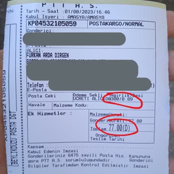 PTT Kargo Fazla Kargo Ücreti