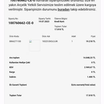 Arçelik Klimam Teslim Edilmedi