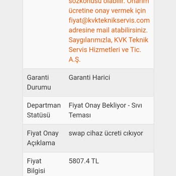 KVK Üretim Hatası Olan Saati Kullanıcı Kaynaklı Hata Olduğunu Söylüyorlar.