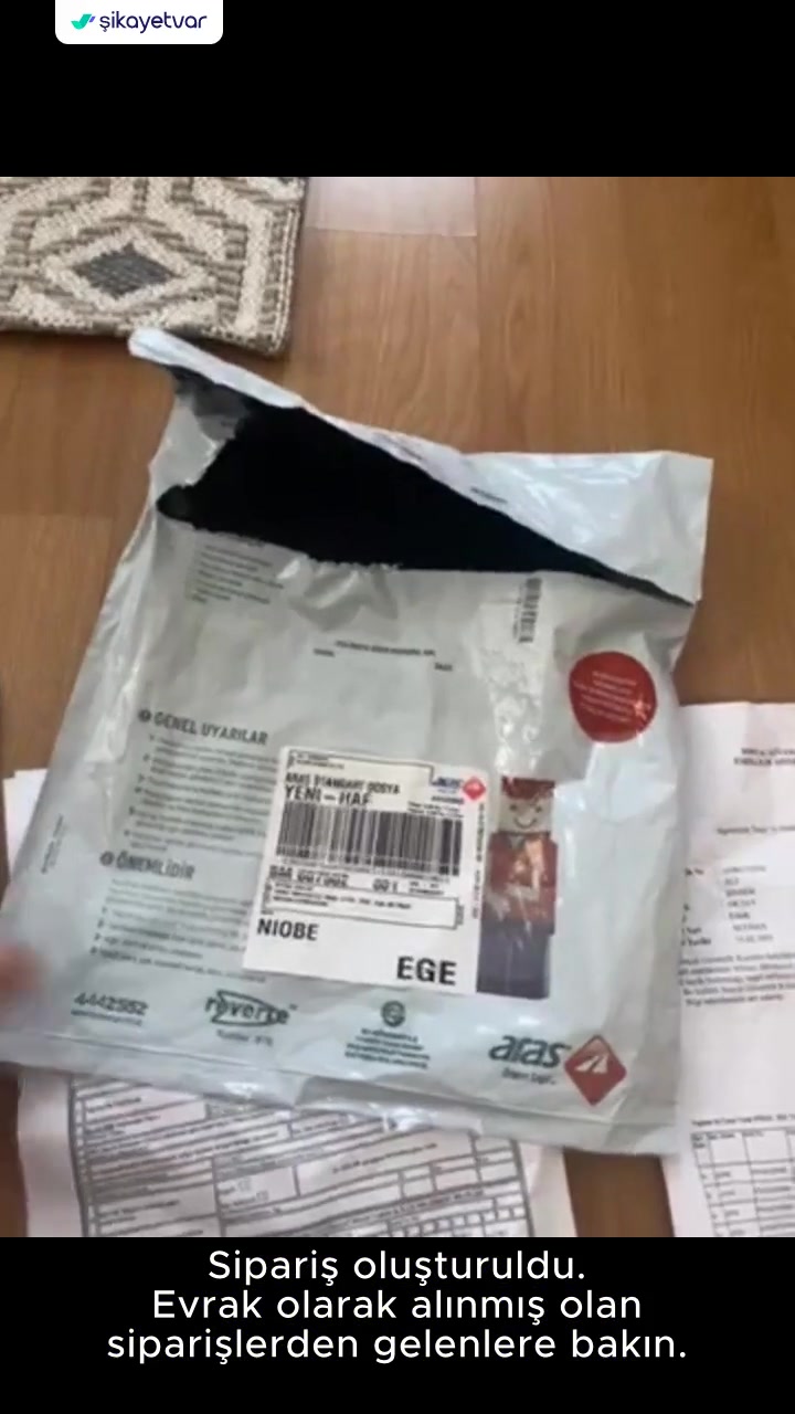 Aras Kargo Resmi Evraklar Yıpranmış Geldi! videonun kapak resmi