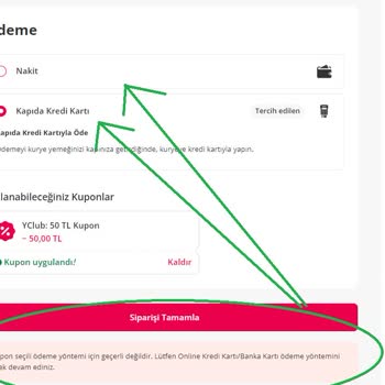 Yemeksepeti Kupon Kullandırma Ödeme Yöntemi Sıkıntısı