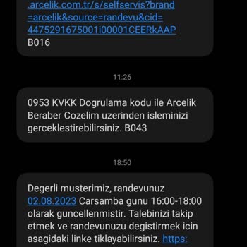 Arçelik Klima Servisinden Beklenen Randevu Ve İletişim Sağlanamıyor