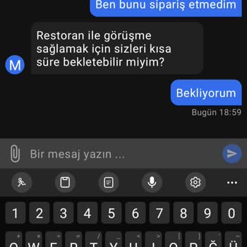 Özçelik Aspava Getir Siparişleri Farklı Restorandan Gönderiyor