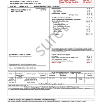 Vodafone Hat Devir Ücret