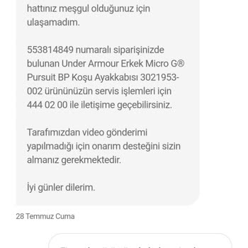 Hepsiburada.com Ve Under Armour Un Kusurlu Ürünü Sahiplenmemesi