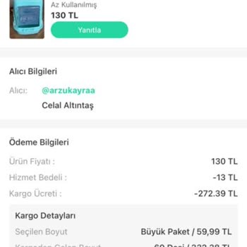 Dolap Kargo Parası Şikayeti