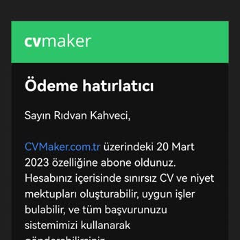 Cvmaker.tr Sitesi Hakkında Şikayet