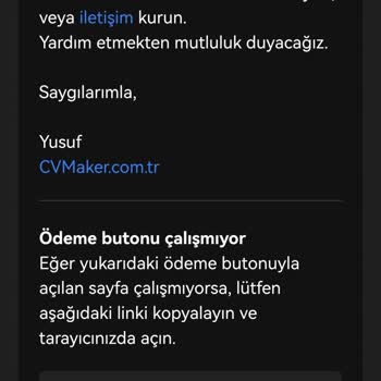 Cvmaker.tr Sitesi Hakkında Şikayet