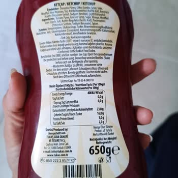 Tukaş Ketçap Renk Ve Tat Değişikliği