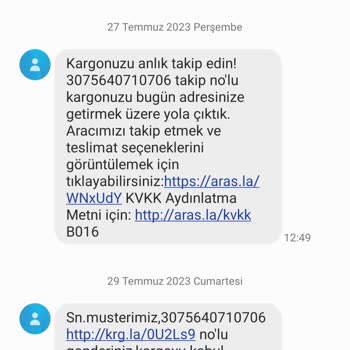 Aras Kargo'nun Kargomu Getirmeyip İade Etmeleri