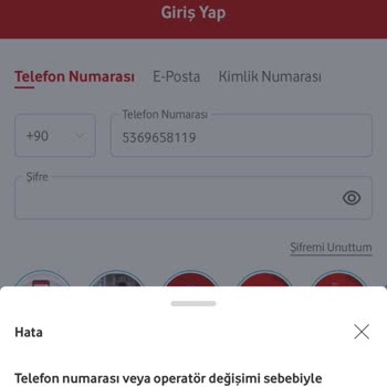 ... Vodafone Pay Giriş Sorunları