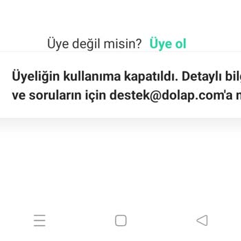 Dolap Hesabım Kapatıldı