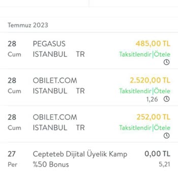 Obilet Fazla Alınan Bedel