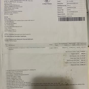 FashFed Salamon Ayakkabı Garanti Süreci