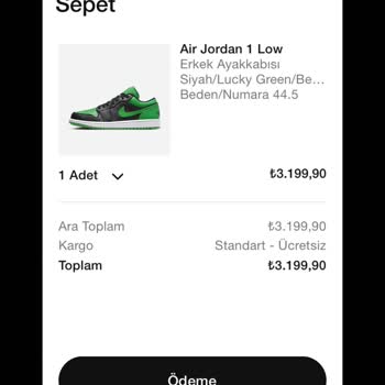 Nike Uygulaması Ödeme Yapılmıyor