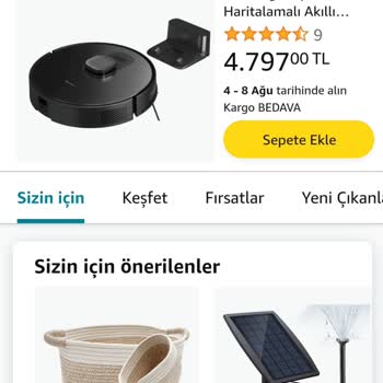 Amazon.com.tr Sipariş Vermeden Farklı Sepette Farklı Fiyat