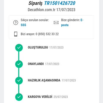 Decathlon Siparişimin Eksik Ve Geç Ulaşması!