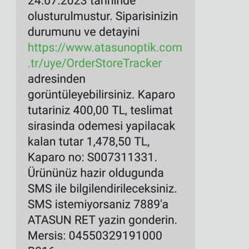 Atasay Optik Mark Antalya 2 Gözlüğün Arsa Gibi Mevzusu