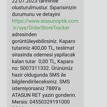Atasay Optik Mark Antalya 2 Gözlüğün Arsa Gibi Mevzusu