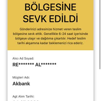 AGT Kargo Akbank Kredi Kartım Gelmiyor