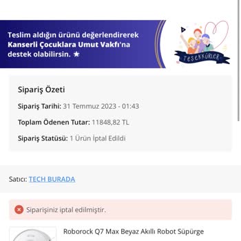 ÇiçekSepeti Siparişimin Kafalarına Göre İptal Edilmesi