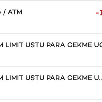 Akbank ATM'den Haksız Yere Uyarı Vermeden Aşım Ücreti Kesilmesi