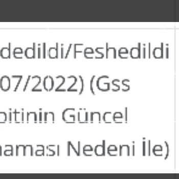 SGK GSS Nedeniyle Yardımım İptal Edilmiş